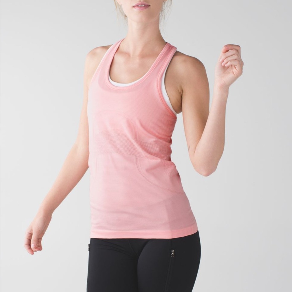 Lululemon Swiftly Tech Racerback
Heathered Bleached Coral size 8 (med)
